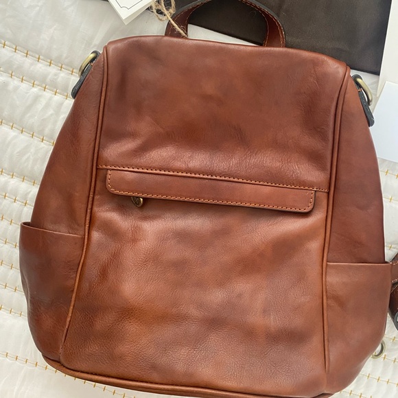 Leather Bag Time Resistance Backpack Purse - Picture 5 of 11